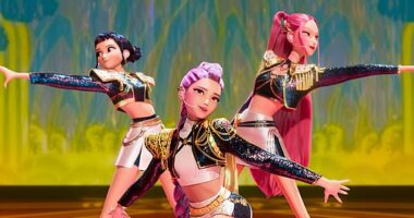 In Netflix's new film, the three members of a superstar South Korean girl pop group Huntr/x go giggly over dreamy boys with six-packs and prance around on stage in skimpy outfits that show off their Barbie-doll figures