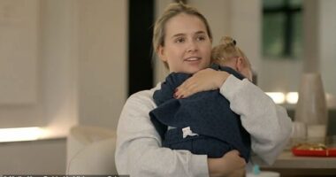 Molly with daughter Bambi. The 25-year-old pledged to be open and honest about her struggles with motherhood