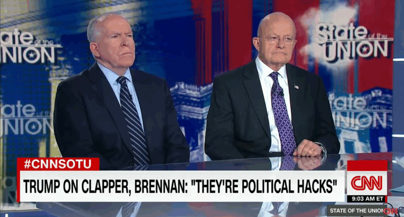 James Clapper and John Brennan rambling on CNN.