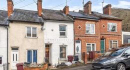 A three-bedroom terraced home (pictured) on a smart suburban street has gone on the market for £175,000 - but there is a catch