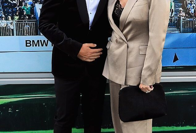 Tommy Fleetwood was not joined by wife of eight years Clare (pictured in 2018) at the final hole of his triumph on the PGA Tour
