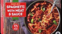 Trader Joe's Spaghetti with Meat & Sauce is a childhood favorite available to purchase for $4.49 per box