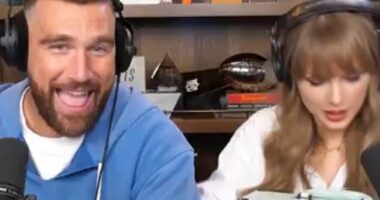 Travis Kelce has been dubbed a 'nepo boyfriend' after his New Heights podcast skyrocketed to the top of the charts following Taylor Swift's new album announcement on the show