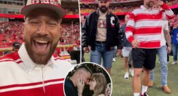 Travis Kelce can't stop smiling after Taylor Swift engagement reveal