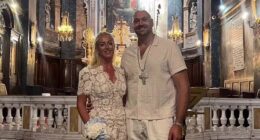 Tyson Fury and his wife Paris married for the third time during a romantic ceremony in th South of France this week