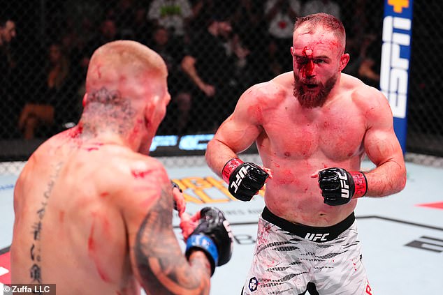 Polish UFC star Mateusz Rebecki was left unrecognizable after his fight on Saturday evening