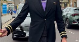 The funeral directors posted to TikTok showing an undertaker leading the hearse in what they call a 'centuries-old tradition'