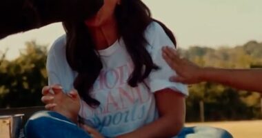 Vicky Pattison has left fans 'horrified' after sharing a clip of her black Labrador licking the inside of her mouth