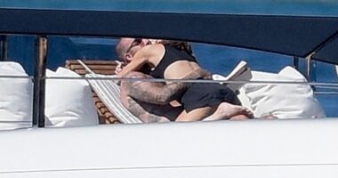 Victoria, 51, and David Beckham, 50, shared a very steamy moment on their £16million yacht in romantic Saint Tropez on Wednesday