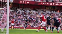 Viktor Gyokeres scored his first goal for Arsenal in a 3-0 victory over Athletic Bilbao