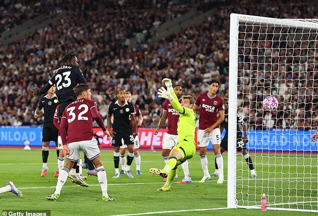 Trevoh Chalobah heads home Chelsea's fifth goal as they thrashed West Ham on Friday