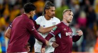 Jarrod Bowen was involved in a heated exchange with furious West Ham supporters after Tuesday’s 3-2 defeat at Wolves
