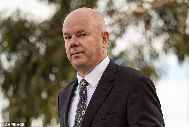 Simon Patterson (above) maintains Erin attempted to kill him with a poisonous penne bolognese, chicken korma, beef stew, a curry wrap, and cookies he suspected were laced with anti-freeze in the years before the July 29, 2023 lunch
