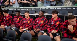 Kobbie Mainoo sat on the bench through Manchester United's first two Premier League matches this season