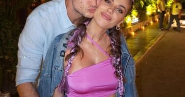 The pregnant wife of former NBA star Danilo Gallinari was bitten by what experts believe may have been a shark during a terrifying beach outing in Puerto Rico. Pictured: Danilo Gallinari and Eleonora Boi