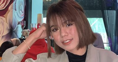 Farah Faizal, 28, shared how pregnancy hormones dramatically affected her face, as prior to her pregnancy (pictured) she had clear and smooth skin