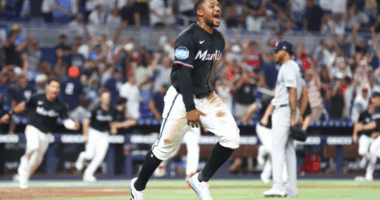 Yankees relievers Jake Bird, David Bednar, and Camilo Doval implode in their team debuts, combining to blow three separate leads in a crushing 13–12 loss to the Marlins.