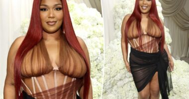 Lizzo flaunts weight loss in sheer bodysuit at NYFW show