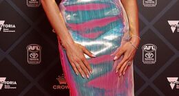 Lexi Mary (pictured) was a vision as she arrived at the 2025 Brownlow Medal Awards