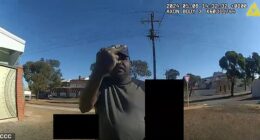 Martu man Lance Stewart, 25, held up his middle finger at WA Police as they attended a separate incident on a Kalgoorlie street about 2.30pm on May 8, 2024