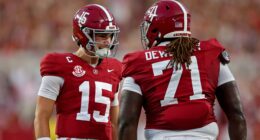 Alabama's Ty Simpson Sets School Record In 4 TD First Half