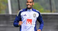 Alexander Isak looked in extremely high spirits as he was pictured in Sweden training having secured his move to Liverpool