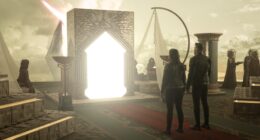 Melanie Scrofano as Batel and Anson Mount as Capt. Pike in season 3, Episode 10 of Strange New Worlds streaming on Paramount+.