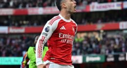 Gabriel Martinelli came off the bench to earn Arsenal a 1-1 draw with Man City on Sunday