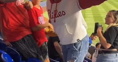 The woman didn't see the loose ball as fair game, but rather claimed she had it in her hand