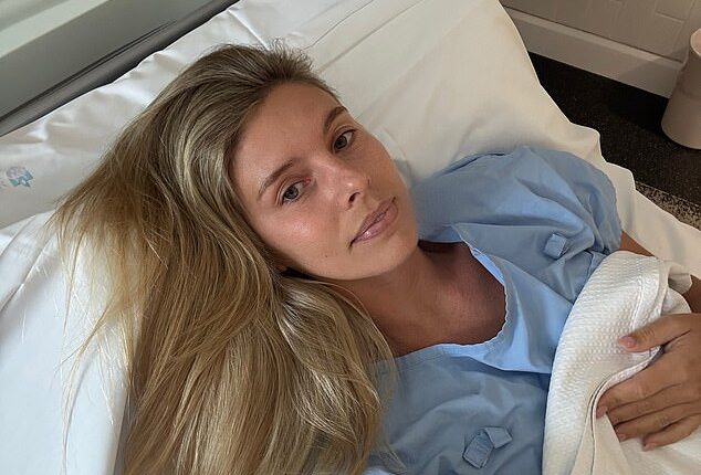 Natasha Oakley, 35, revealed on Thursday she had a 2.5cm tumor removed from her left kidney after she 'felt a little different' the last six months