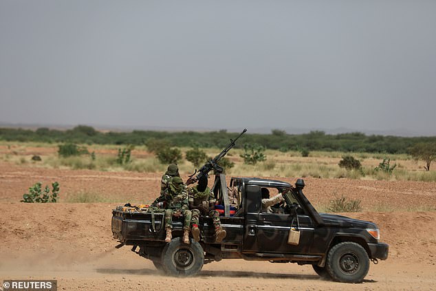 Niger's military leaders, who came to power two years ago in a coup, have struggled to contain jihadist groups the Tillaberi region (File image of Nigerien troops)