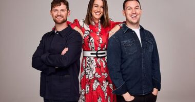 Nova radio stars Ben Harvey (left), Liam Stapleton (right) and Belle Jackson (centre) have been sacked