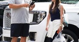 Bill Belichick's girlfriend Jordon Hudson and a fan