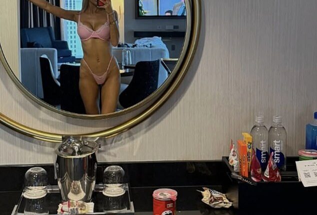 Olivia Attwood showed off her jaw-dropping figure in pink lingerie as she posed for a new Instagram snap on Sunday