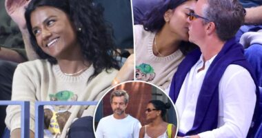 'Bridgerton' actress Simone Ashley kisses mystery man at US Open after sparking Joshua Jackson dating rumors