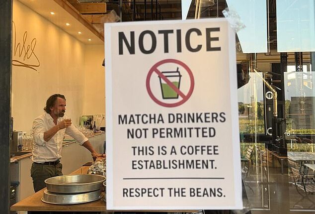 Dritan Alsela, a barista who owns three cafés, declared war on the green powder by launching a cheeky ¿anti-matcha campaign¿ on Instagram