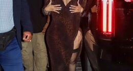 Cardi B grappled with her assets in a low-cut gown as she led the vocal powerhouses who were dressed to impress as they partied the night away in New York City after the MTV VMAs