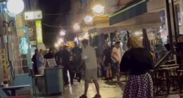 A Celtic supporter has been hospitalised after being targeted by hooligans in Belgrade. The incident was captured on video