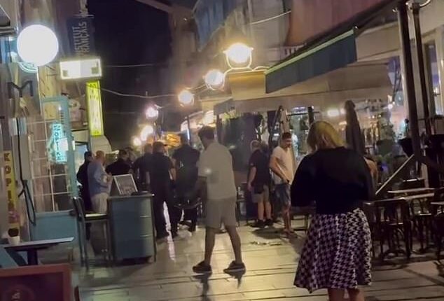 A Celtic supporter has been hospitalised after being targeted by hooligans in Belgrade. The incident was captured on video