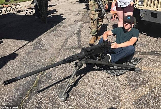 Tyler Robinson, 22, named Friday as the alleged killer who shot Charlie Kirk, had a childhood obsession with guns and was seen posing with an M2 Browning 50. calibre machine gun in social media pictures