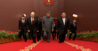 China military parade latest: Xi Jinping arrives with Putin and Kim Jong Un for start of major show of force