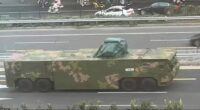Rehearsals for the event showed the new laser weapon - billed as 'the most powerful laser air defence system in the world' - mounted on an eight-wheeled truck and covered in a green tarpaulin