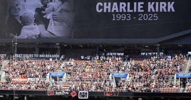Charlie Kirk was honored with a moment of silence before the Browns game on Sunday