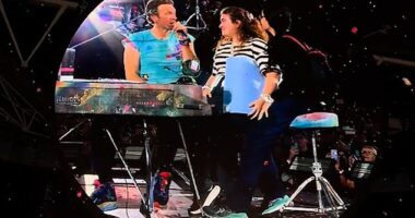 Coldplay's Chris Martin has been accused of 'dehumanising' a pair of Israeli fans on stage after describing them as 'equal humans on Earth'