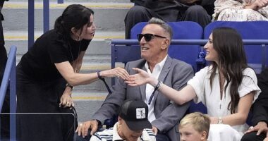 Courteney Cox reunited with Bruce Springsteen at the U.S. Open over the weekend, 40 year after starring in his music video Dancing In The Dark
