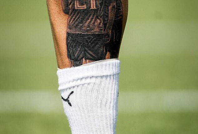 Portugal star Ruben Neves has shown off a heartwarming tattoo of Diogo Jota following the star's passing aged 28
