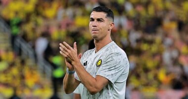 Cristiano Ronaldo appeared to dedicate a goal to his late father as he pointed to the heavens