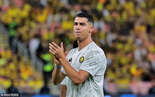 Cristiano Ronaldo appeared to dedicate a goal to his late father as he pointed to the heavens