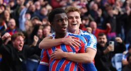 Eddie Nketiah netted a rare goal for Crystal Palace to inflict a first defeat of the season on Liverpool