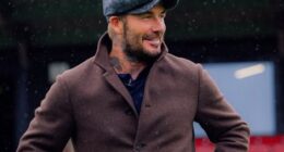 David Beckham took time out of his busy schedule to watch Salford City take on Swindon